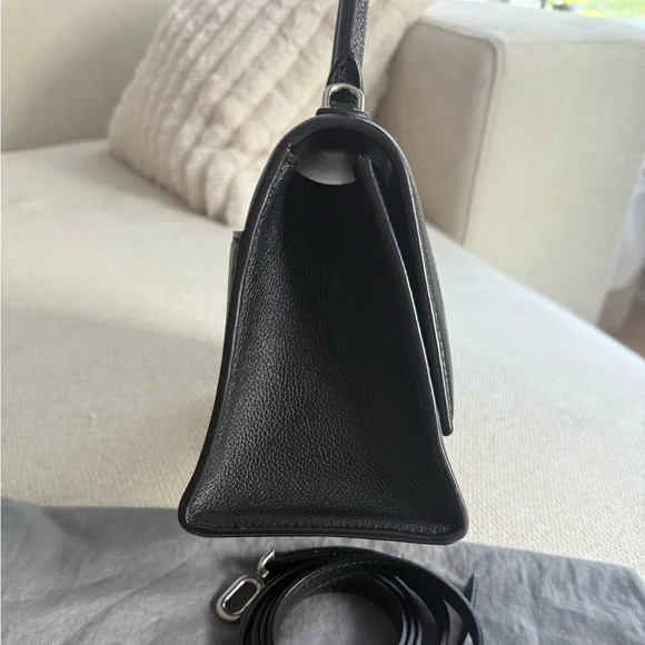 Balenciaga Small Hourglass Bag with Black Grained Calfskin Silver Hardware - Picture 6 of 12